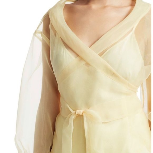 Baum und Pferdgarten | NEW Sheer Tulle Organza Yellow Wrap Dance Milou Top - Picture 1 of 16
